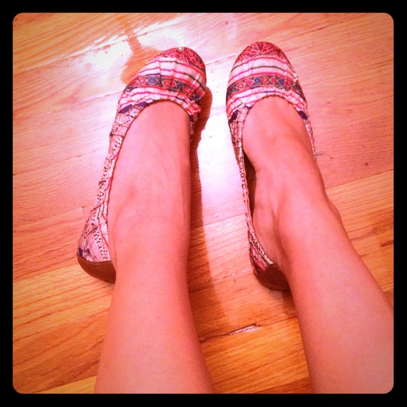 Very colorful stylish flats
