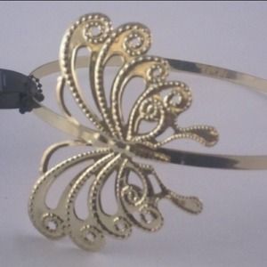 Gold Macy's mystylelab butterfly headband