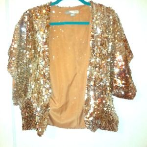 gold sequin blazer