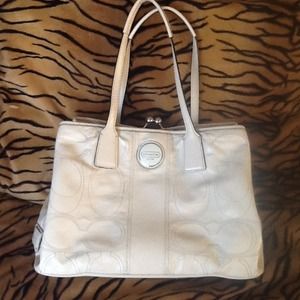 Coach Handbags - Coach cream patent leather authentic handbag Coach Handbags - Coach cream patent leather authentic handbag