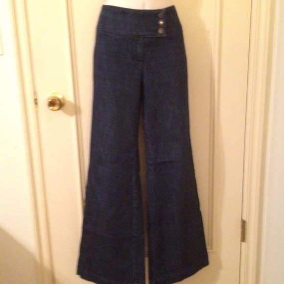 Worn1x sz4 ny&co dark denim wide leg trouser jean