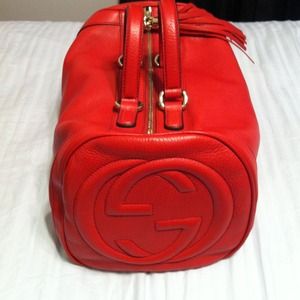 Gucci Red Leather Handbag