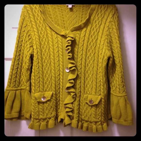 Brand new (worn only once) J.Jill ruffle sweater.