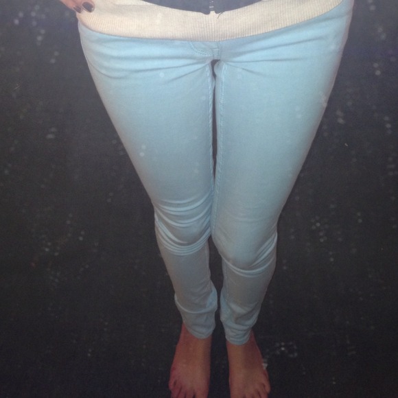 High waisted light blue pants!