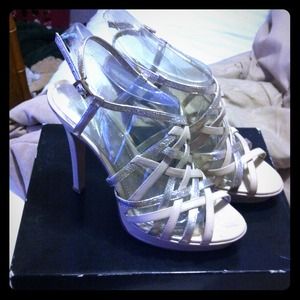 BCBG gold heels size 9