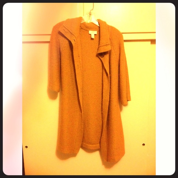 J. Crew yellow knit peacoat