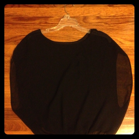 Sheer black top