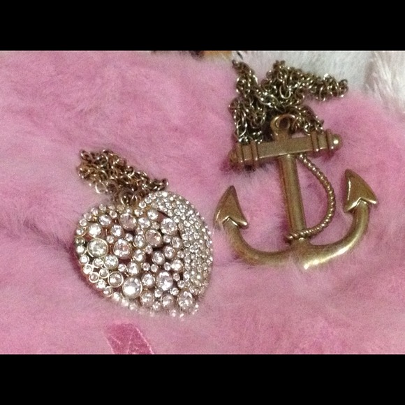 BUNDLE! Heart chain and anchor chain