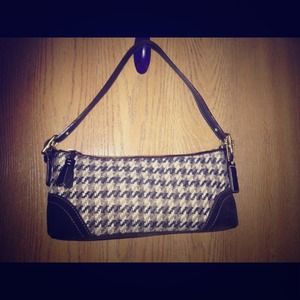 Coach east west handbag. Wool and suede