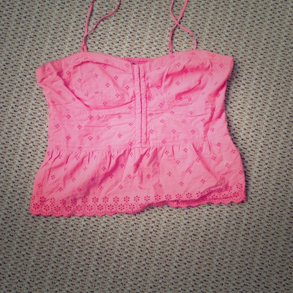 American Eagle peplum corset top