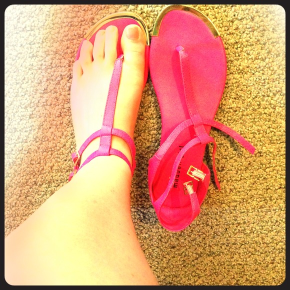 Neon Pink Sandals