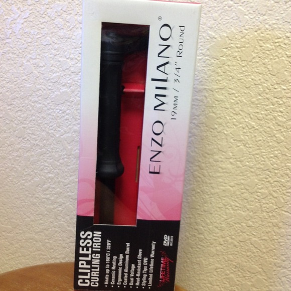 Brand New!!!!Enzo Milano clipless curling iron