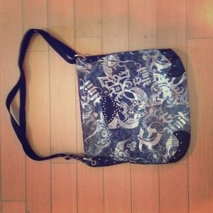 *G-Unit* leather& Metal Stud Messenger Bag