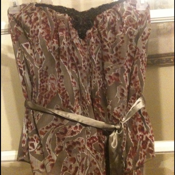 Beautiful strapless , beaded detail on top