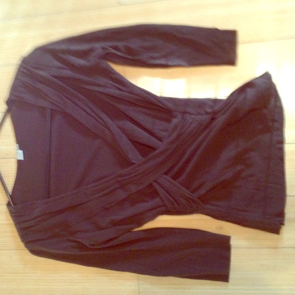 Brown Mesh sweet Pea Criss-cross shirt