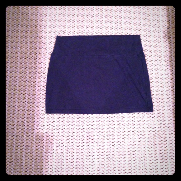 Navy Blue High Waisted Mini