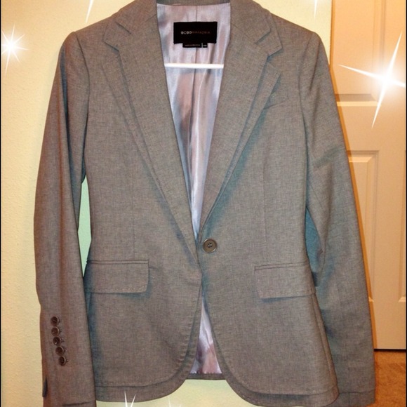 Brand new BCBGMAXAZRIA grey one button blazer