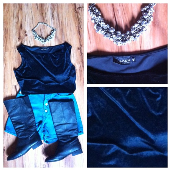Vintage velvet black top.