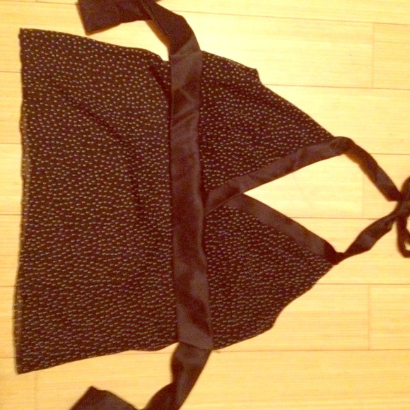 Sheet poka-dot halter-Top