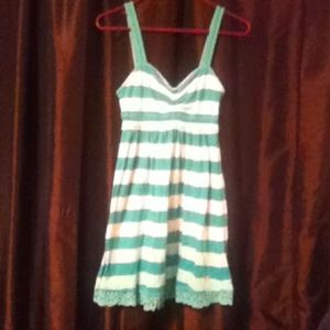 White and Green (V.S Pink)Dress