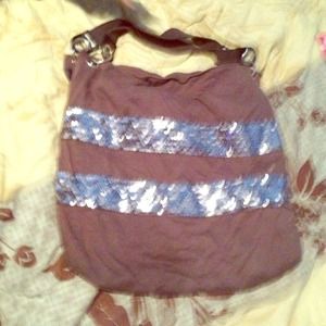 gray sparkle hangbag