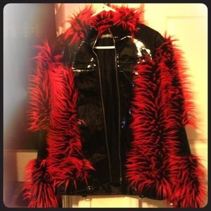 Lip service jacket - Vinyl & Fur & Spikes