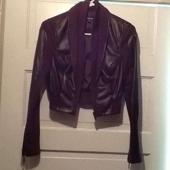 *SOLD* Bebe brown leather jacket. Make me offers!