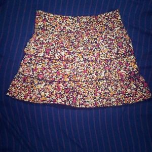 Flowered ruffle skirt!