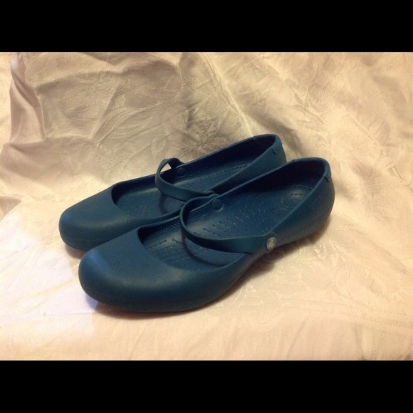 Blue Mary Jane  style Crocs