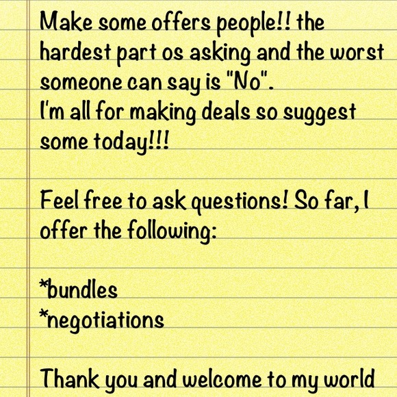 Go on!! Make me an offer!!