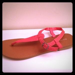 Coral Gladiator-type Sandal