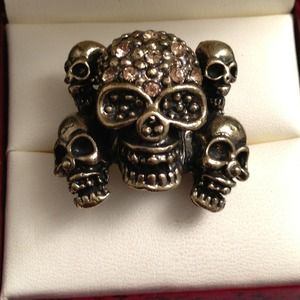 Jewelry - Gold Color Multi Skulls w/ Gold Rhinestones Jewelry - Gold Color Multi Skulls w/ Gold Rhinestones