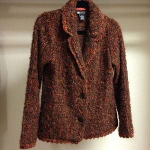 Carole Little knitted jacket. Gorgeous fall colors