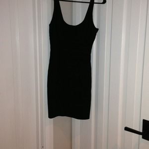 Black bcbg bandage dress.