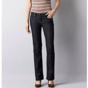 LOFT straight leg jeans, dark rinse size 12