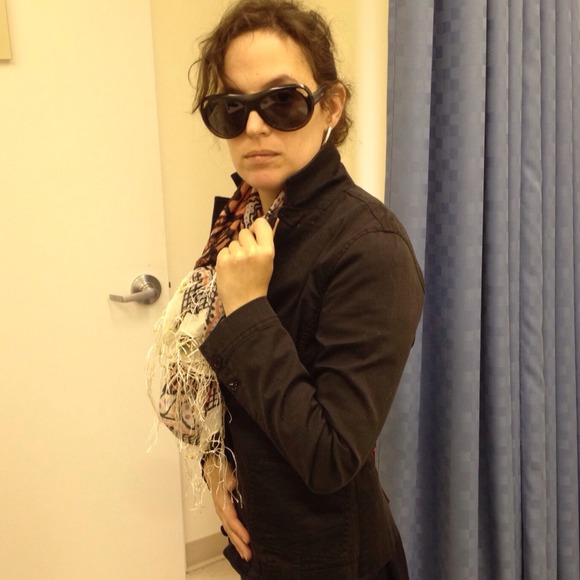 HOLD @river Fringed & Beaded Butterfly Scarf - Picture 2 of 4