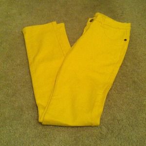 Yellow skinny jeans & red couduroy jacket bundle
