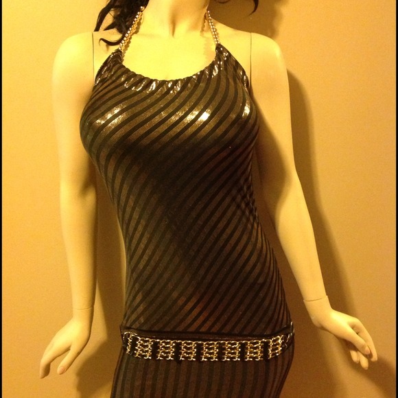 Black and Gold Stripe Mini