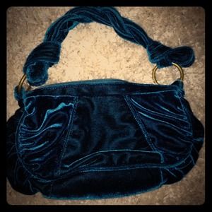 Sweet Blue Velvet Party Purse