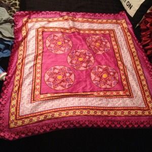 Pink/Orange Printed Scarf