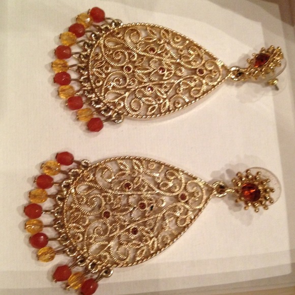Gold plated fashion earrings