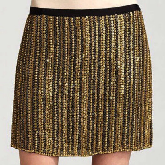 🆕 Theory cocktail evening skirt brass 6 party - Picture 1 of 2