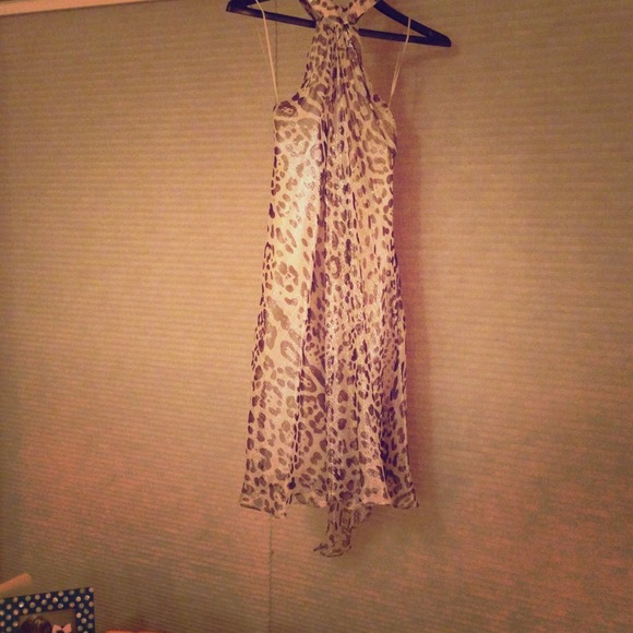 Cache silver leopard dress