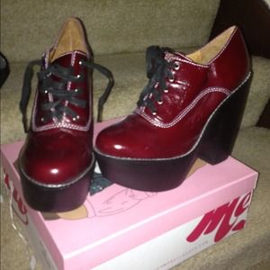 Jeffery campbell cherry red tardie lows (new)