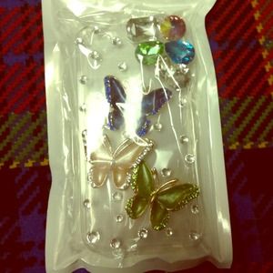 Handmade Butterfly Crystal Case. (Multi-color)