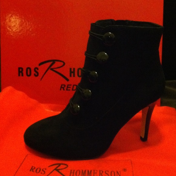 Ros Hommerson Twiggy Bootie- Blk Suede-6 1/2