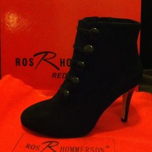 Ros Hommerson Twiggy Bootie- Blk Suede-6 1/2