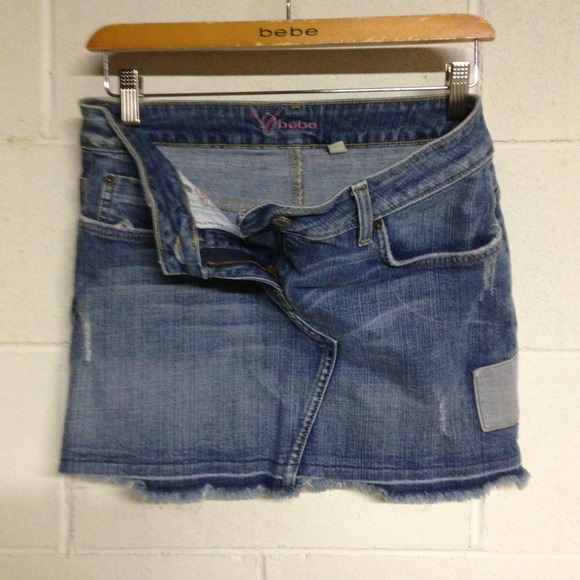 BEBE jean skirt