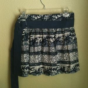 Bohemian Inspired Blue Patterned Skirt