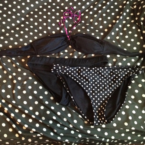 Black bikini top with bottoms
